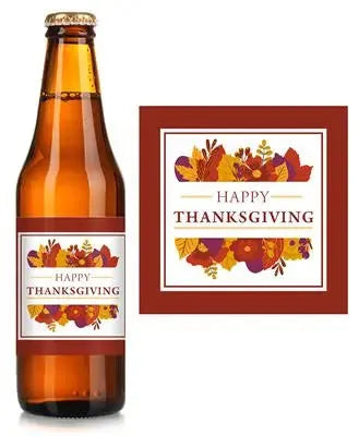 Floral Thanksgiving Beer Label - iCustomLabel