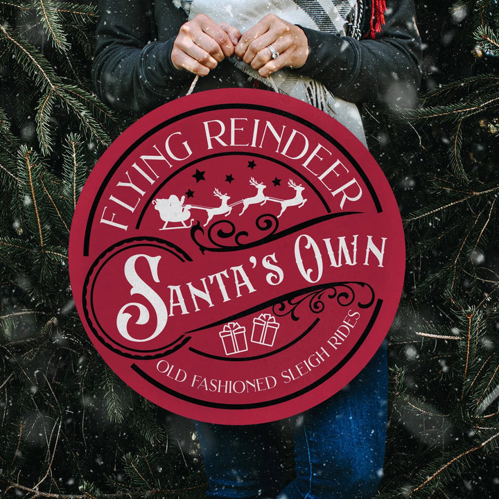 Flying Reindeer Christmas Door Decorations - iCustomLabel