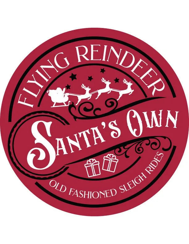 Flying Reindeer Christmas Door Decorations - iCustomLabel
