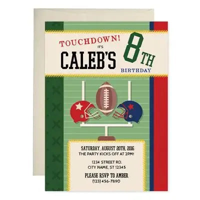 Football Birthday Invitations - iCustomLabel