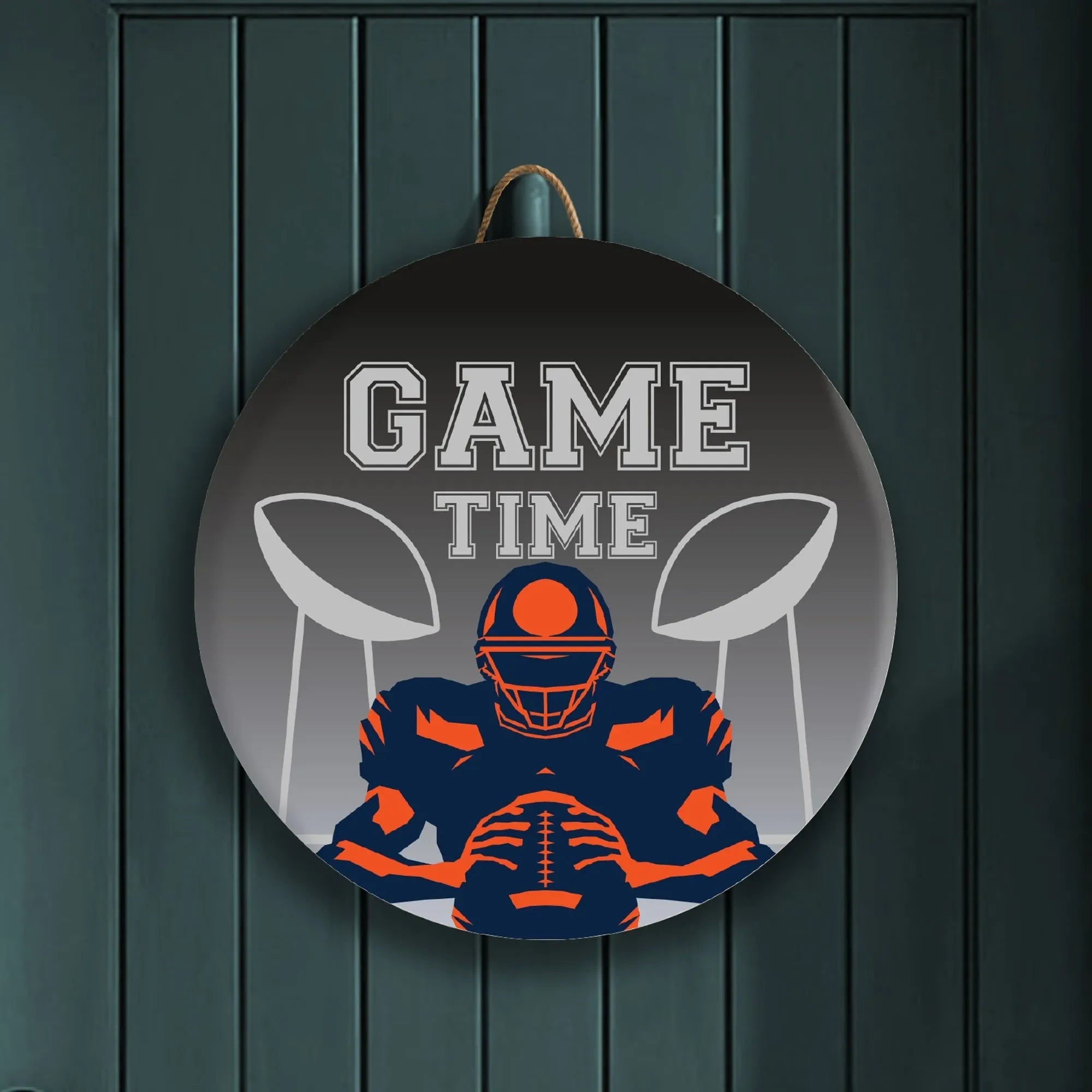 Football Game Time Sign | Personalized Sports Decor – iCustomLabel