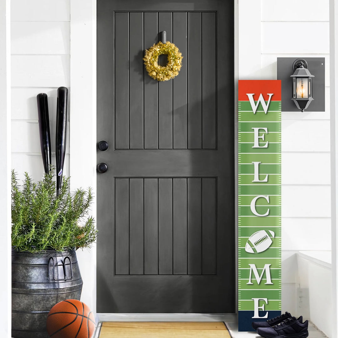 Football Home Porch Leaner Welcome Sign - iCustomLabel