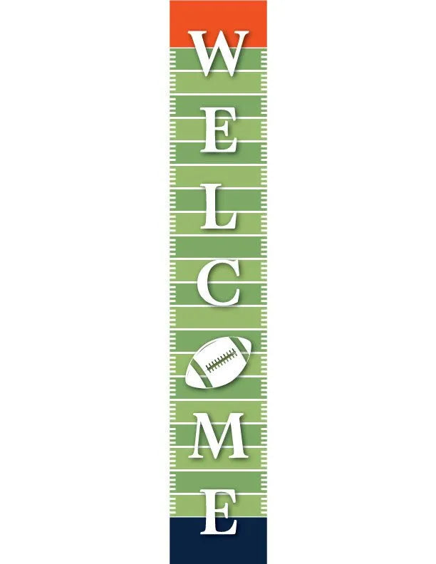 Football Home Porch Leaner Welcome Sign - iCustomLabel