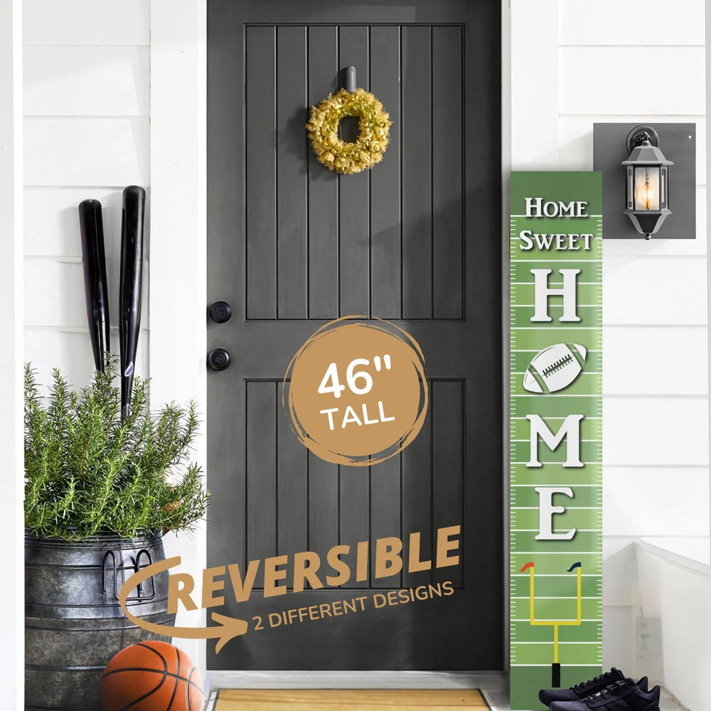 Football Porch Leaner Welcome Sign - iCustomLabel