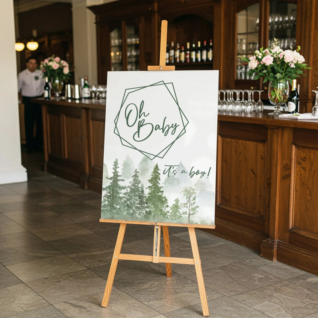 Forest Oh Baby Shower Sign - iCustomLabel