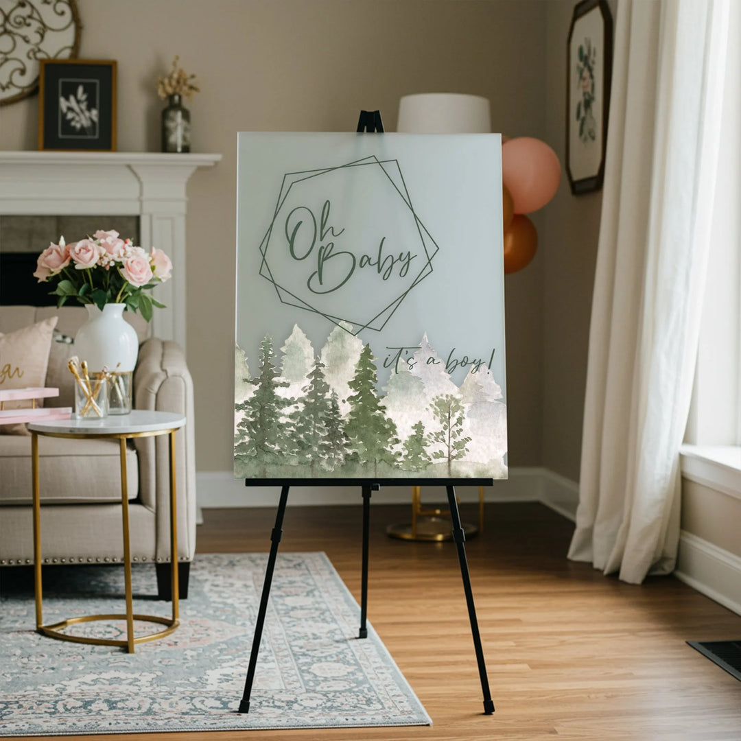 Forest Oh Baby Shower Sign - iCustomLabel