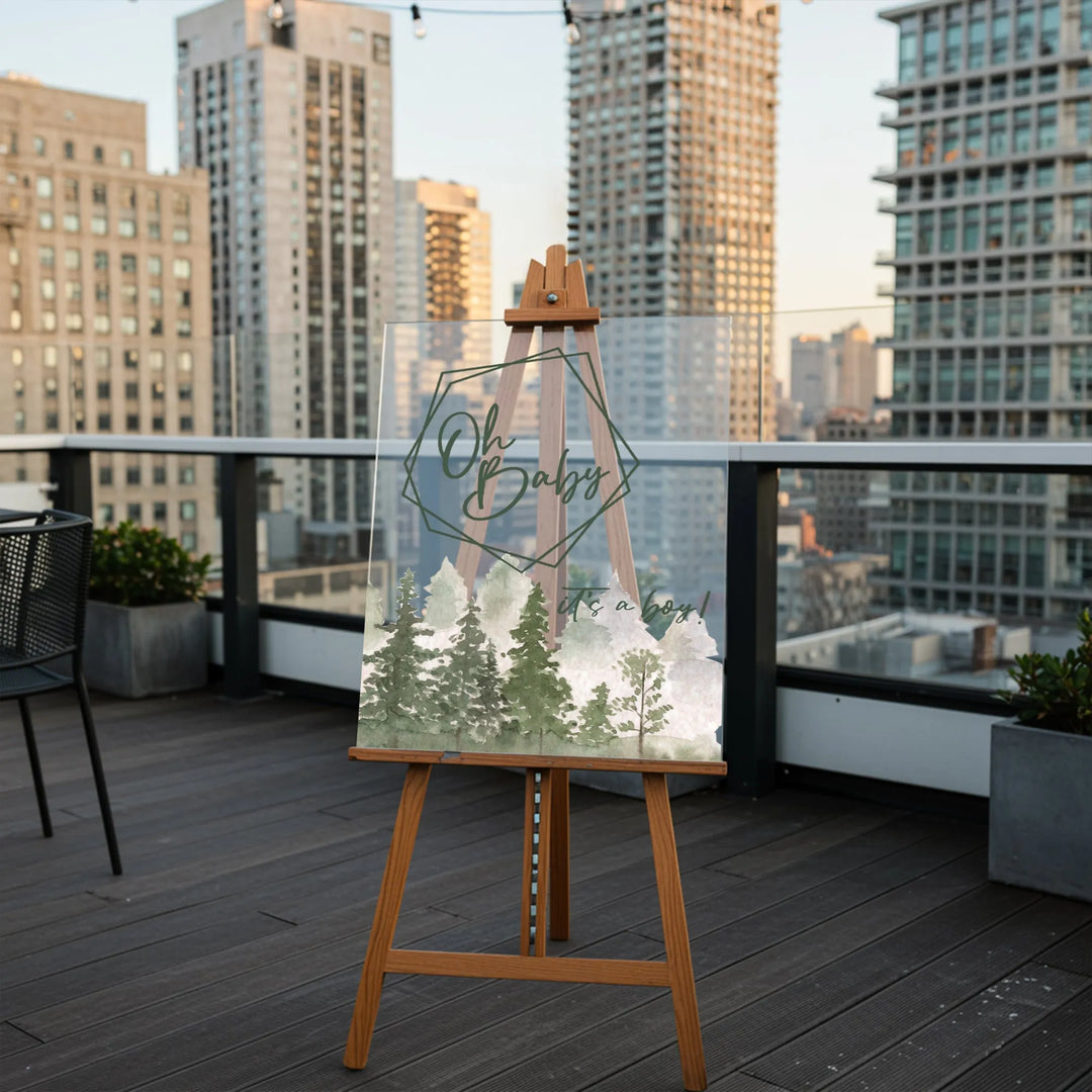 Forest Oh Baby Shower Sign - iCustomLabel