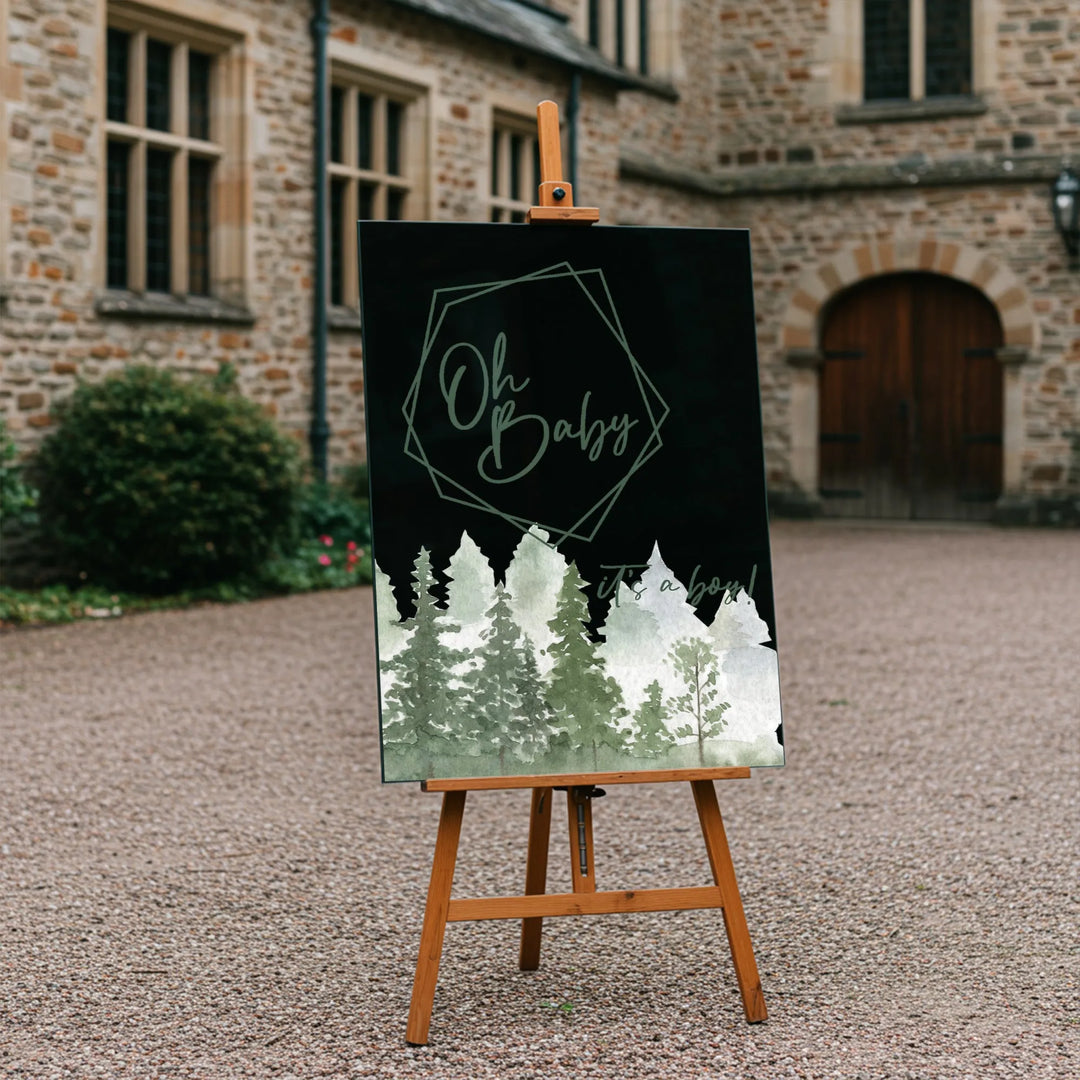 Forest Oh Baby Shower Sign - iCustomLabel