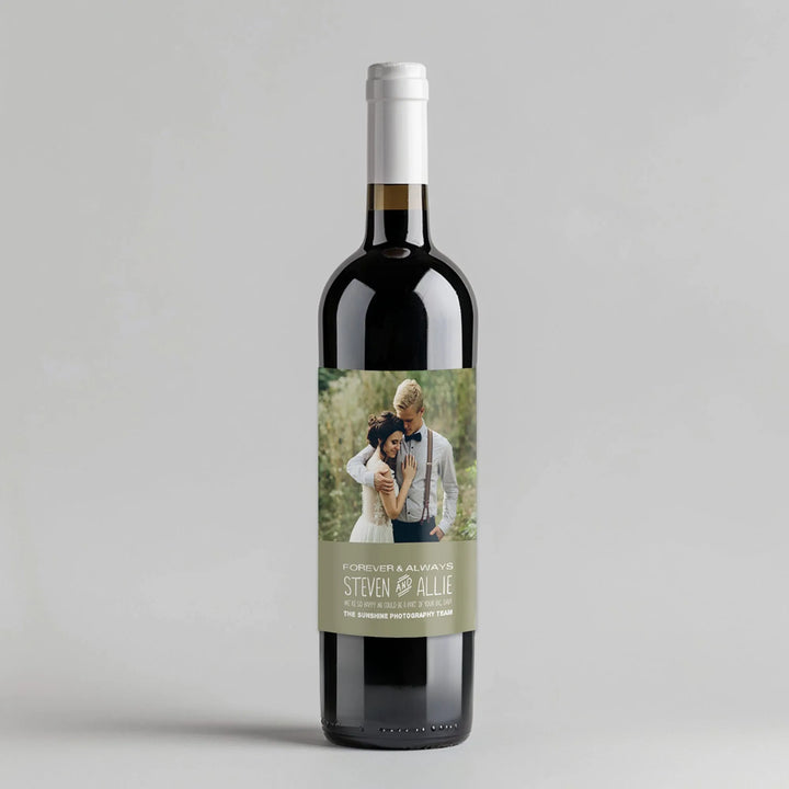 Forever Always Thanks Wine Label - iCustomLabel