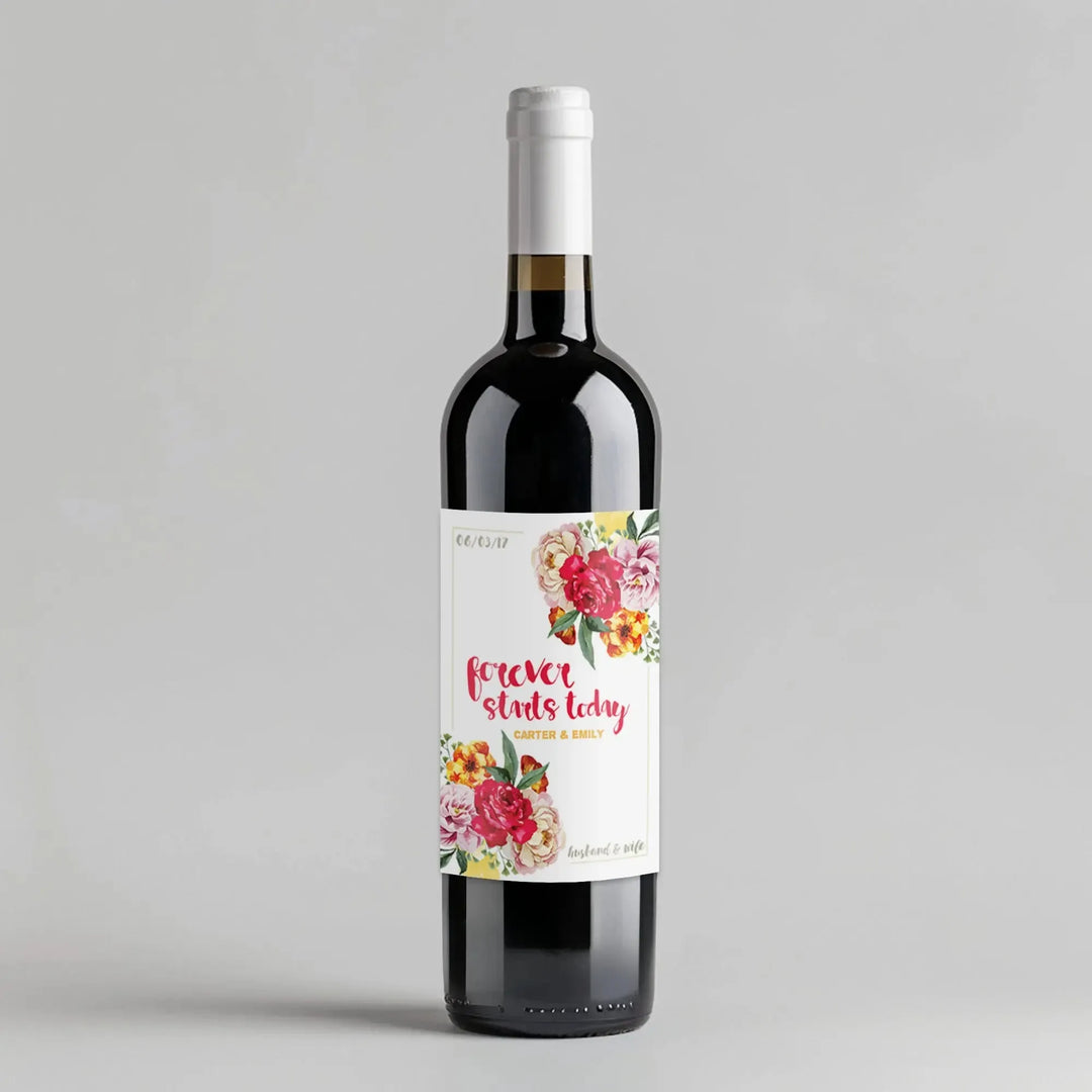 Forever Starts Today Wine Label - iCustomLabel