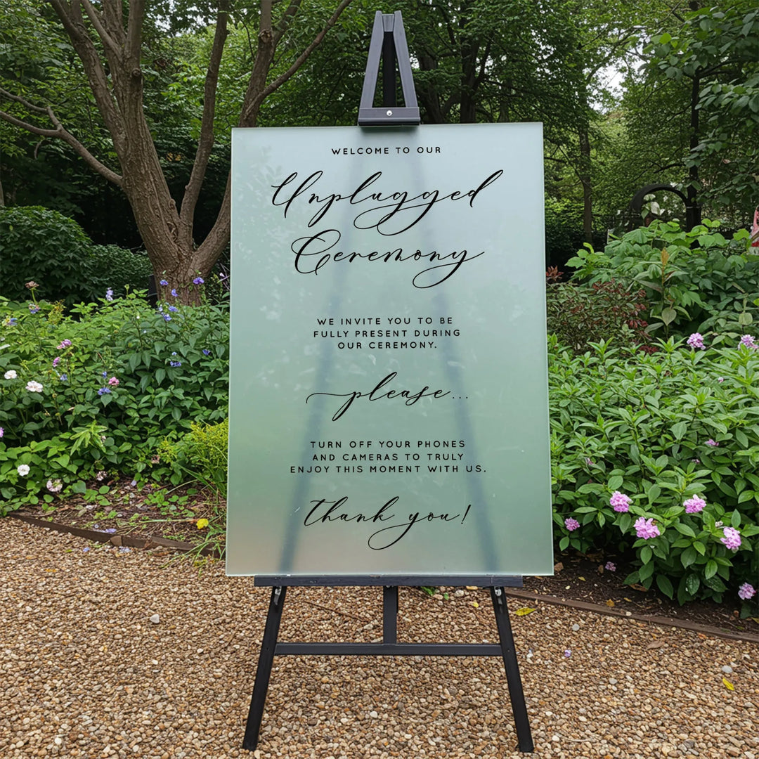 Formal Unplugged Wedding Welcome Sign - iCustomLabel