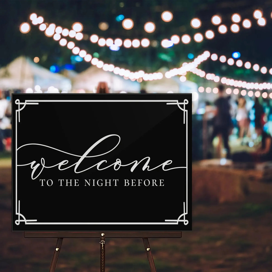 Framed Night Before Wedding Welcome Sign - iCustomLabel