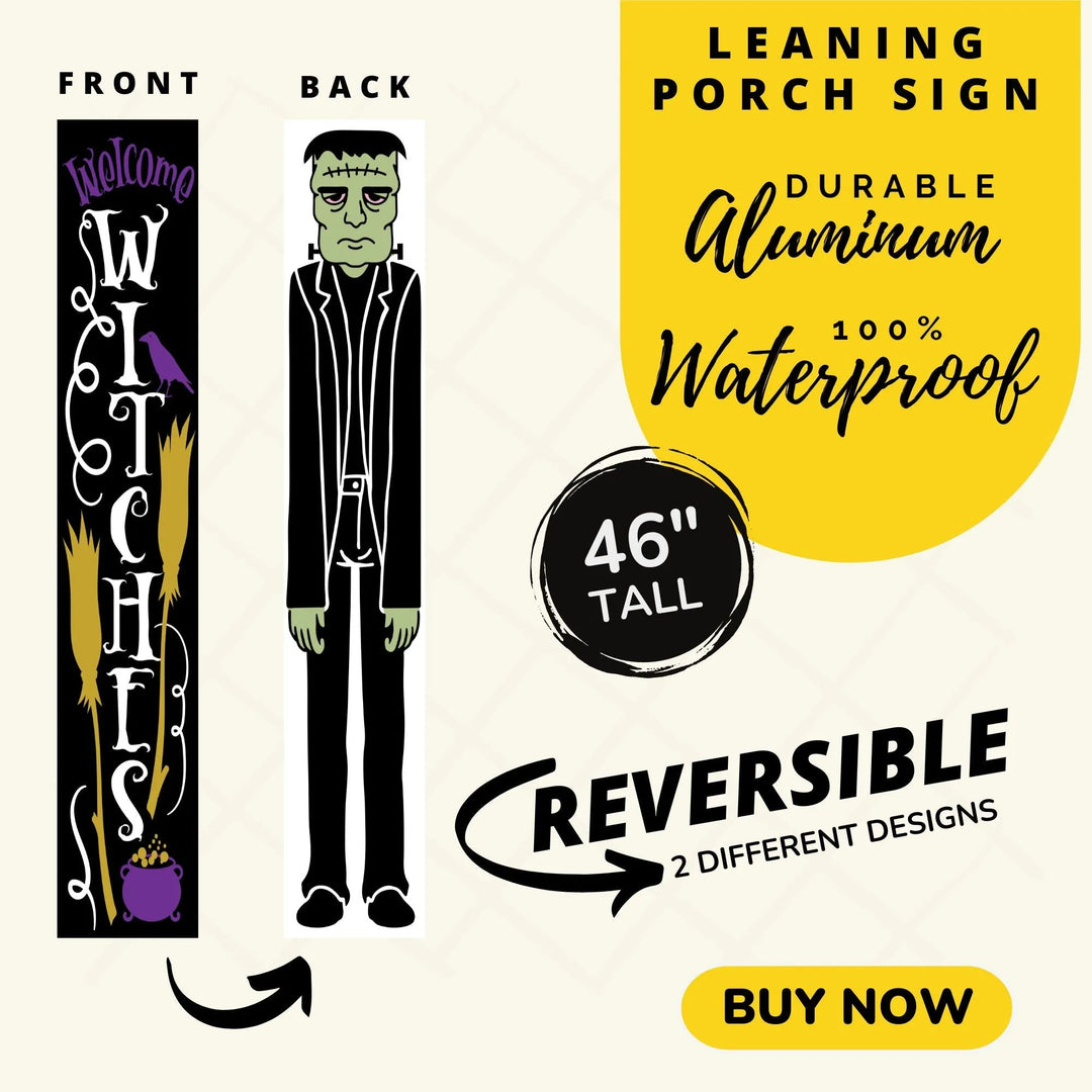 Frankenstein Halloween Porch Sign - iCustomLabel