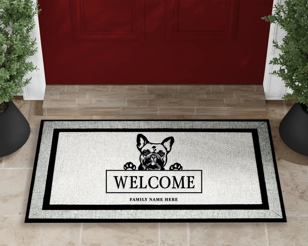 French Bulldog Dog Welcome Mat - iCustomLabel