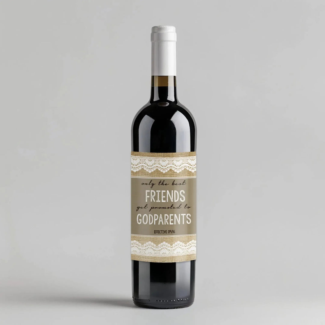 Friends Promoted Wine Label - iCustomLabel