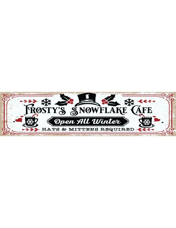 Frosty's Snowflake Cafe Christmas Wall Decor - iCustomLabel