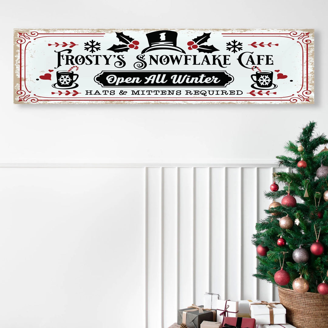 Frosty's Snowflake Cafe Christmas Wall Decor - iCustomLabel