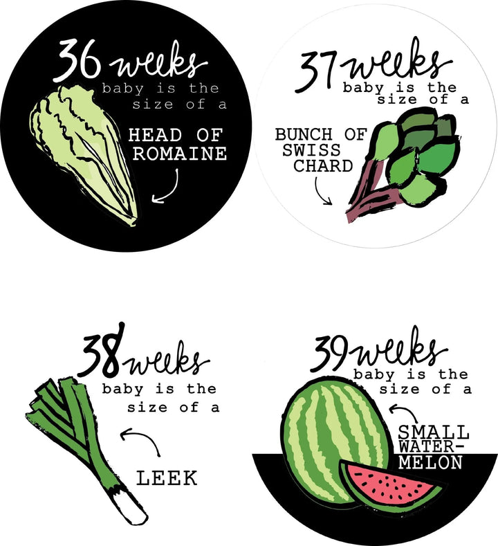 Fruit Veggie Pregnancy Stickers - iCustomLabel