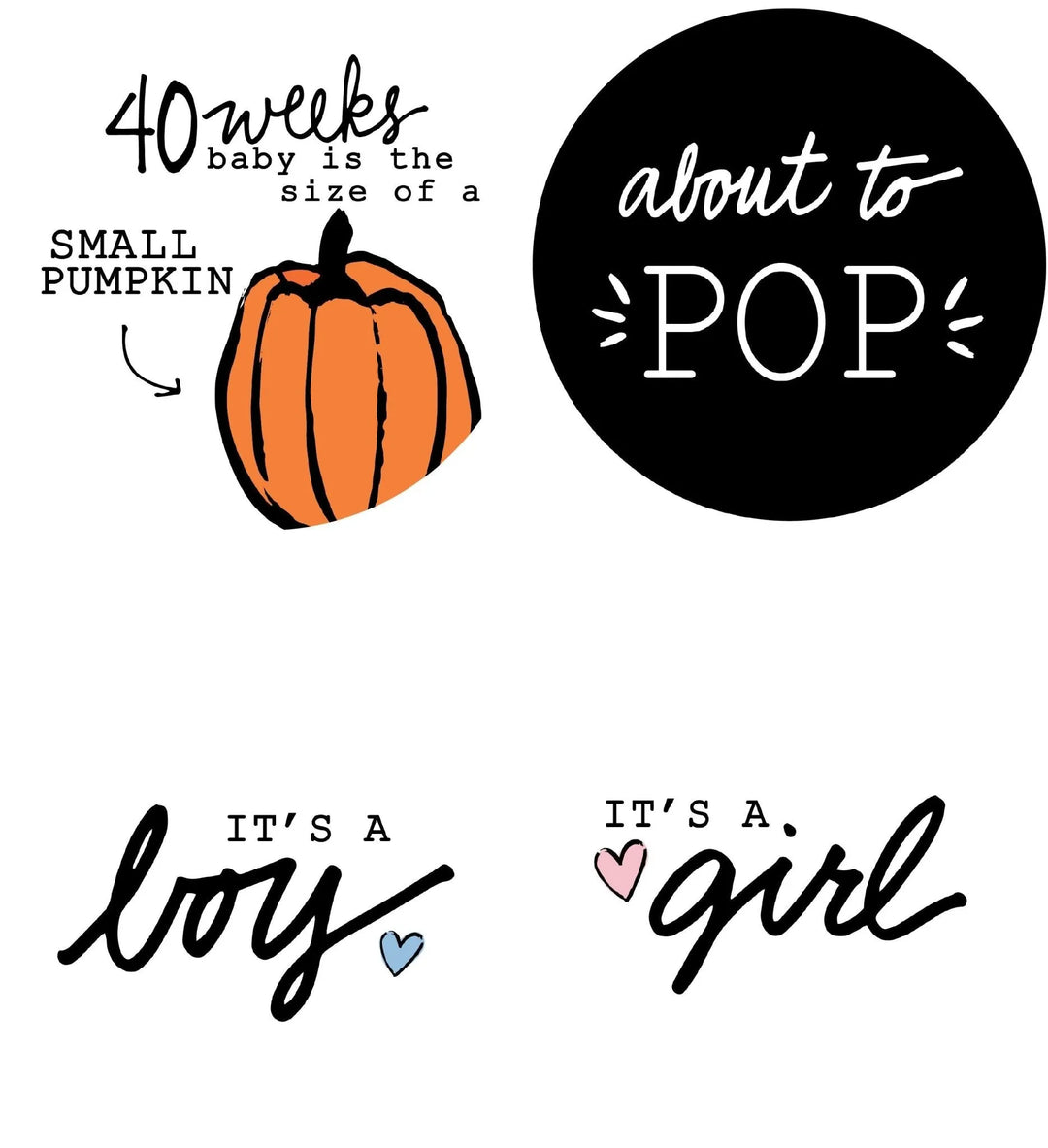 Fruit Veggie Pregnancy Stickers - iCustomLabel