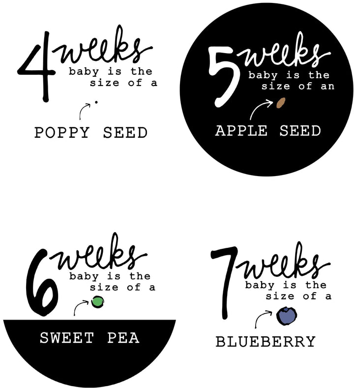 Fruit Veggie Pregnancy Stickers - iCustomLabel