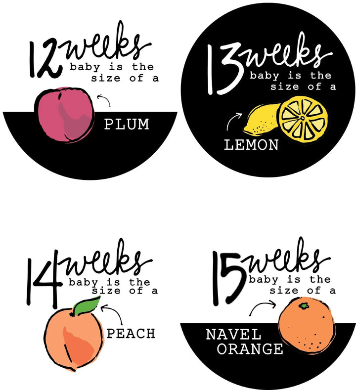 Fruit Veggie Pregnancy Stickers - iCustomLabel