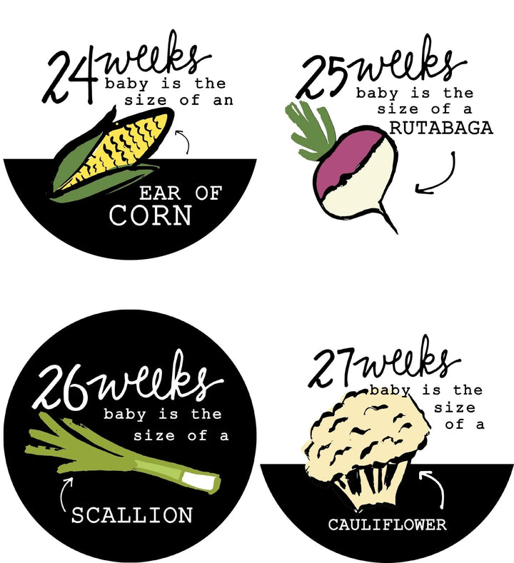 Fruit Veggie Pregnancy Stickers - iCustomLabel