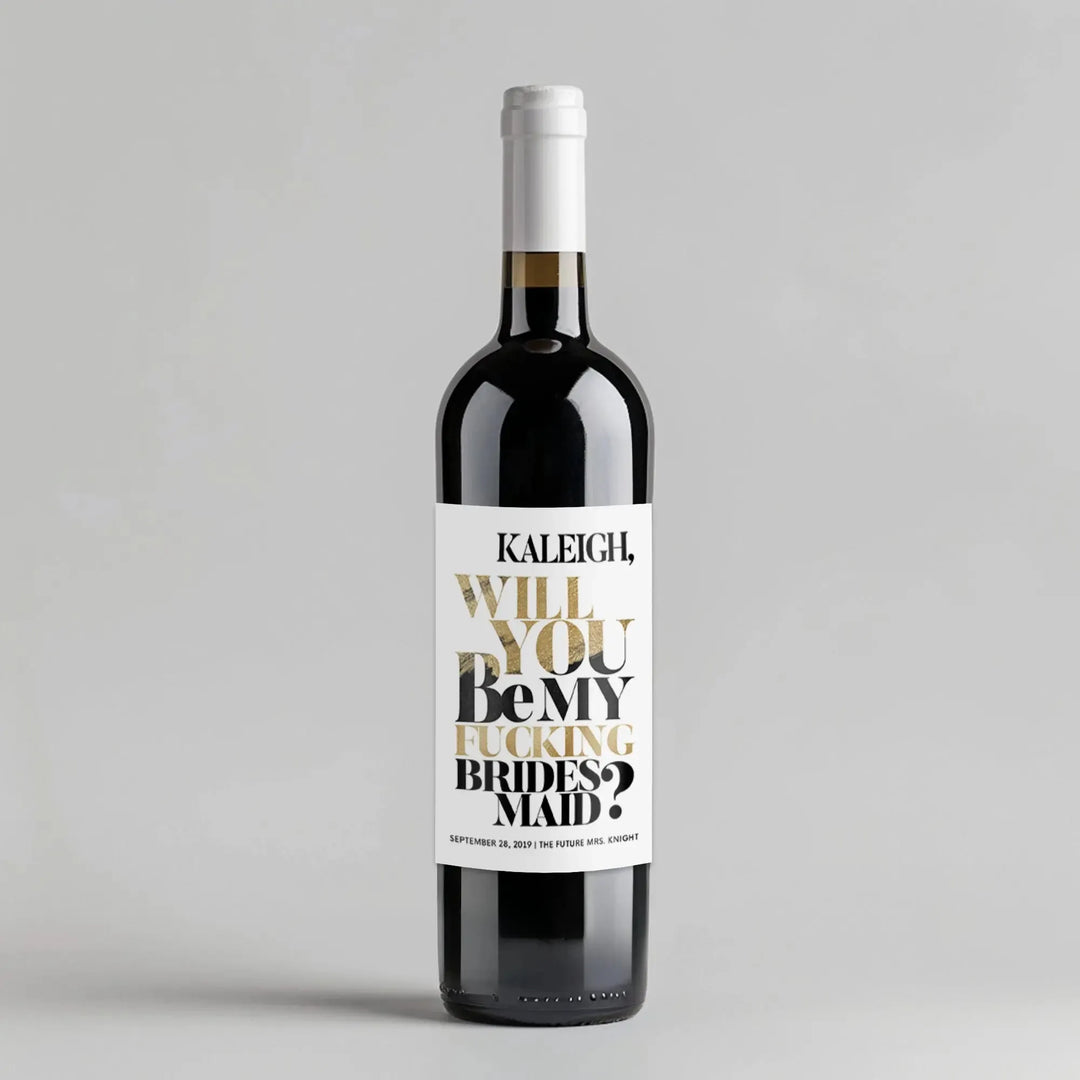 Fucking Bridesmaid Wine Label - iCustomLabel