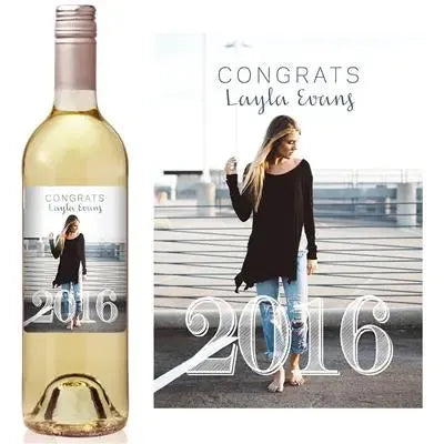 Full Photo Graduation Wine Label - iCustomLabel