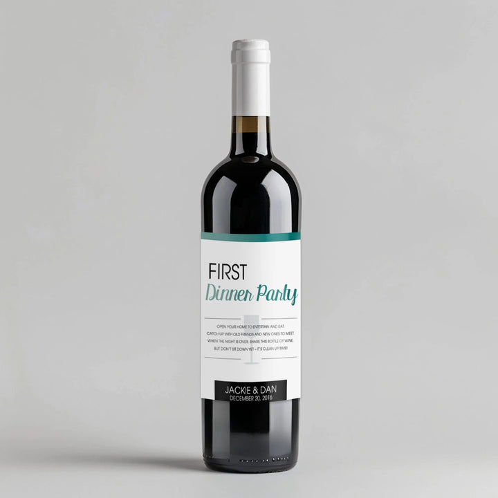 Fun Font Dinner Party Milestone Wine Label - iCustomLabel