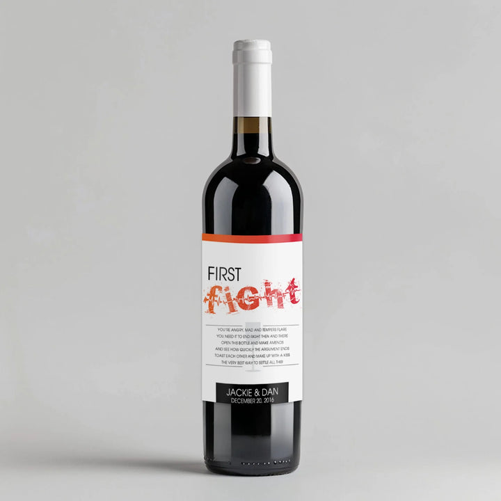 Fun Font Fight Milestone Wine Label - iCustomLabel