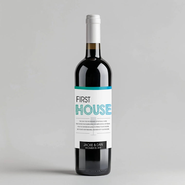 Fun Font House Milestone Wine Label - iCustomLabel