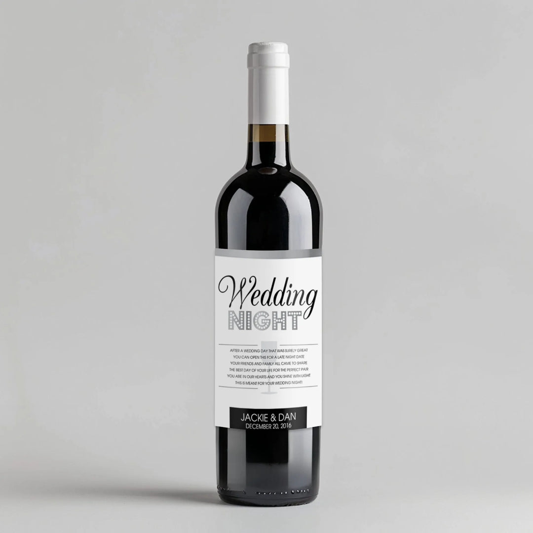 Fun Font Wedding Milestone Wine Label - iCustomLabel