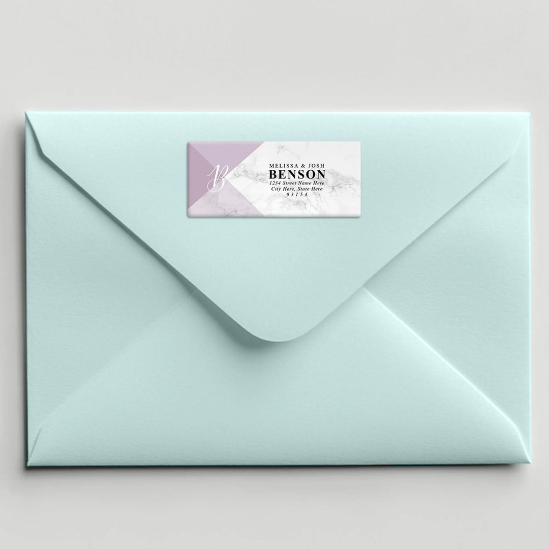 Geometric Marble Address Label - iCustomLabel