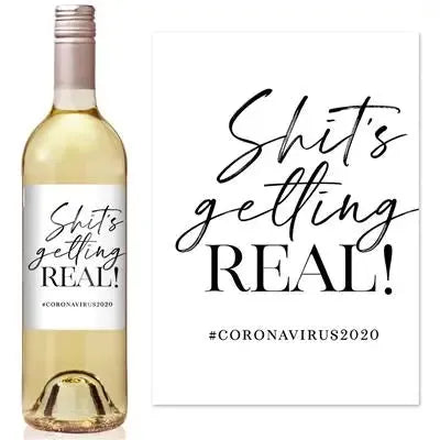 Getting Real Virus Wine Label - iCustomLabel