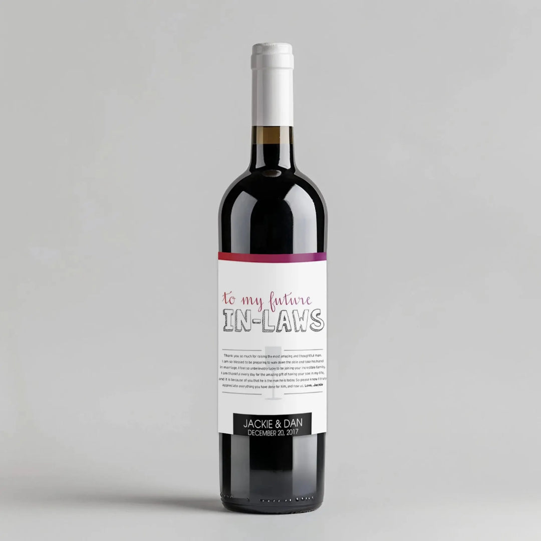 Gifts for In Laws from Bride Wine Label - iCustomLabel