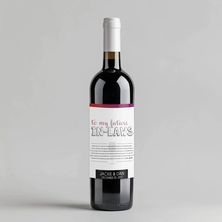 Gifts for In Laws from Bride Wine Label - iCustomLabel