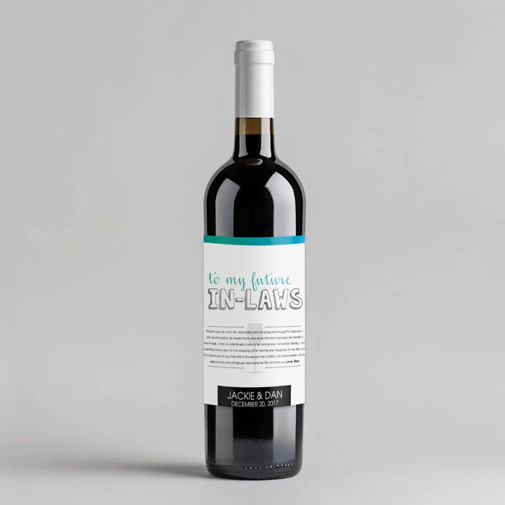Gifts for In Laws from Groom Wine Label - iCustomLabel