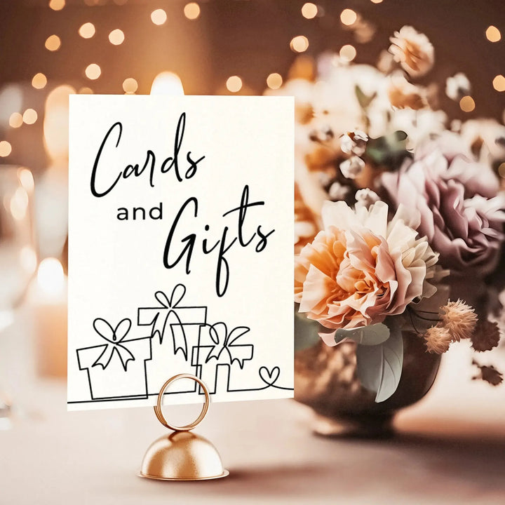 Gifts Wedding Table Sign - iCustomLabel