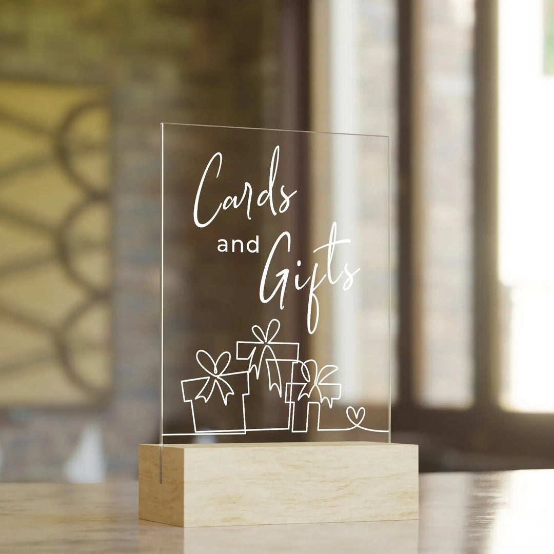 Gifts Wedding Table Sign - iCustomLabel