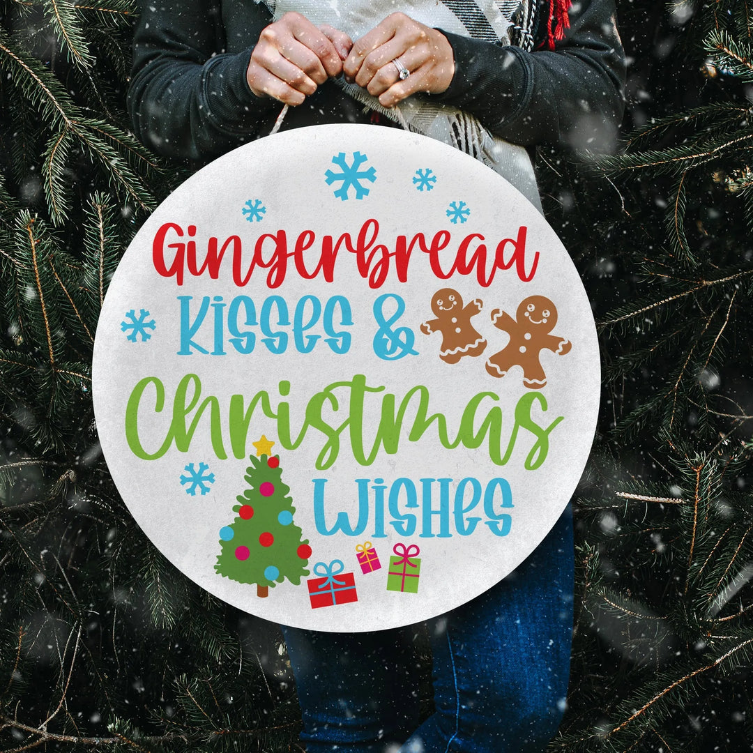 Gingerbread Kisses Christmas Door Decorations - iCustomLabel