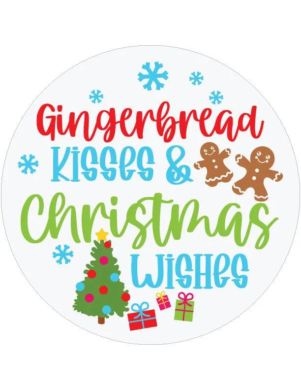 Gingerbread Kisses Christmas Door Decorations - iCustomLabel