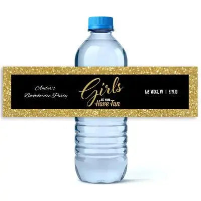 Girls Have Fun Bachelorette Party Water Bottle Labels - iCustomLabel