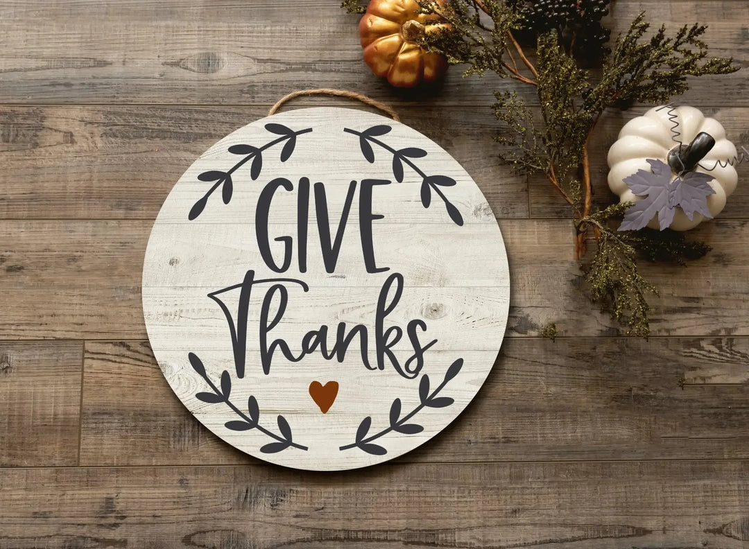 Give Thanks Fall Door Decorations - iCustomLabel