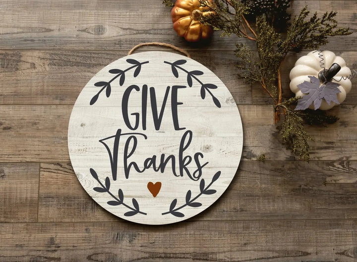 Give Thanks Fall Door Decorations - iCustomLabel