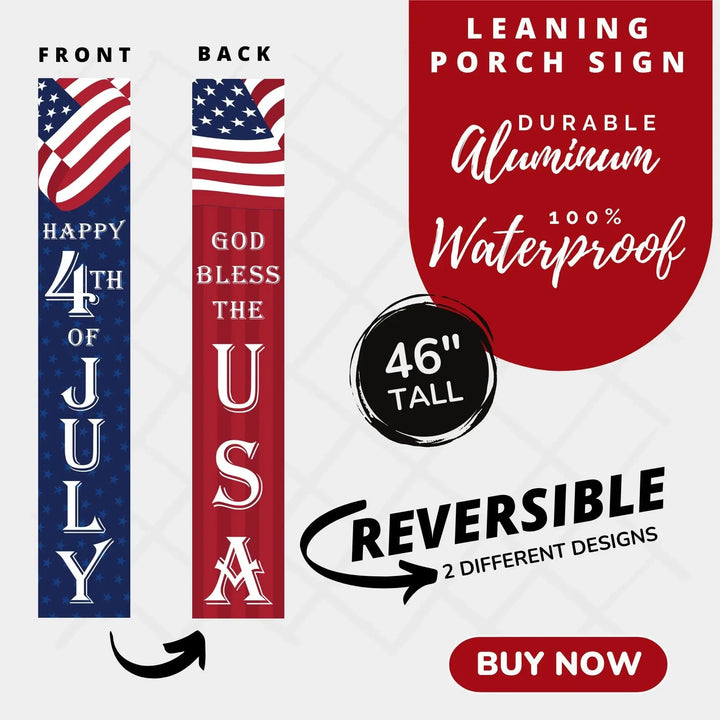 God Bless USA Leaner Welcome Sign - iCustomLabel