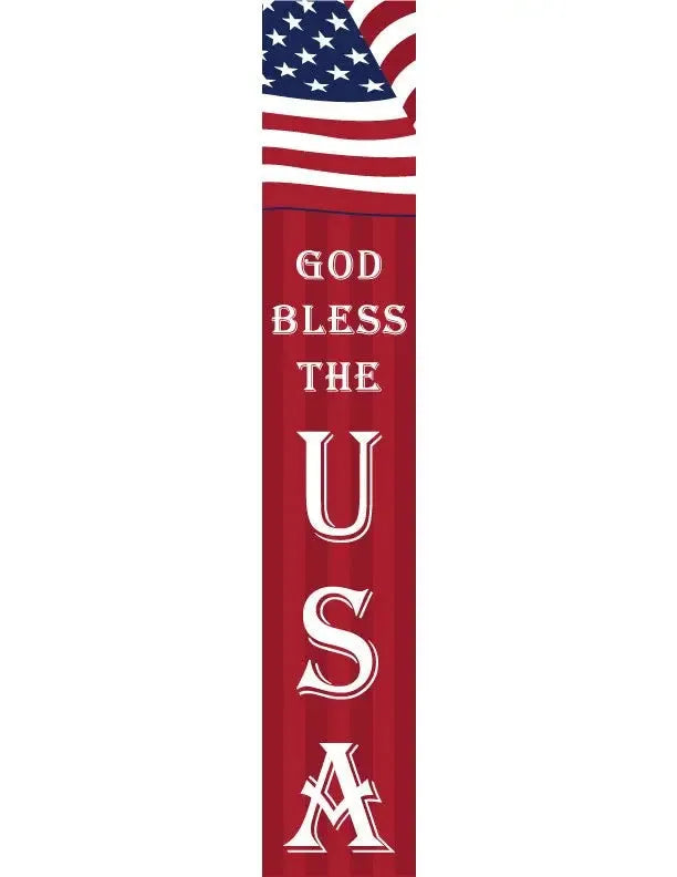 God Bless USA Leaner Welcome Sign - iCustomLabel