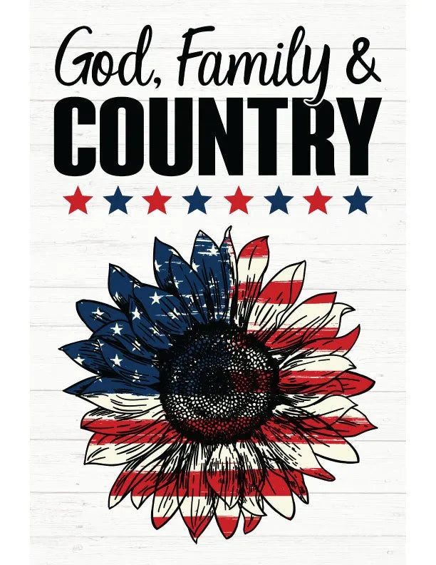 God Family Country Metal Garden Flag - iCustomLabel