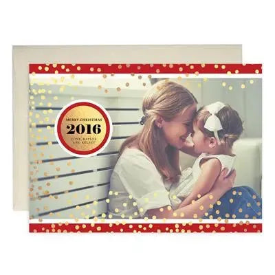 Gold Circle Holiday Cards - iCustomLabel