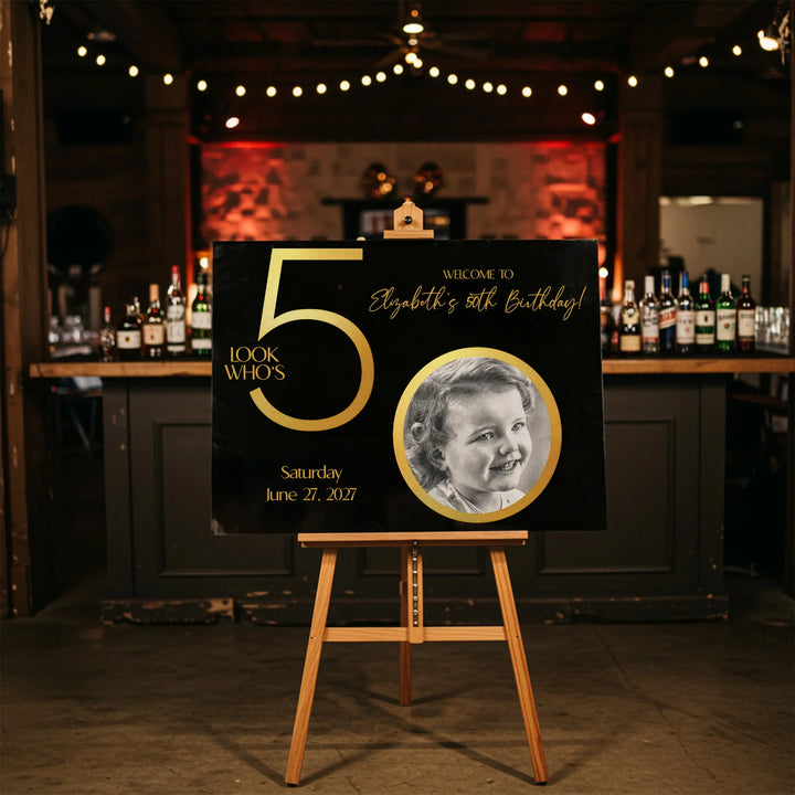 golden-50th-birthday-sign-icustomlabel-1 - iCustomLabel