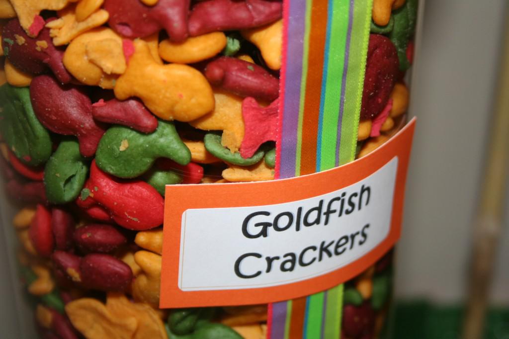 goldfish snack for nautical bridal showers